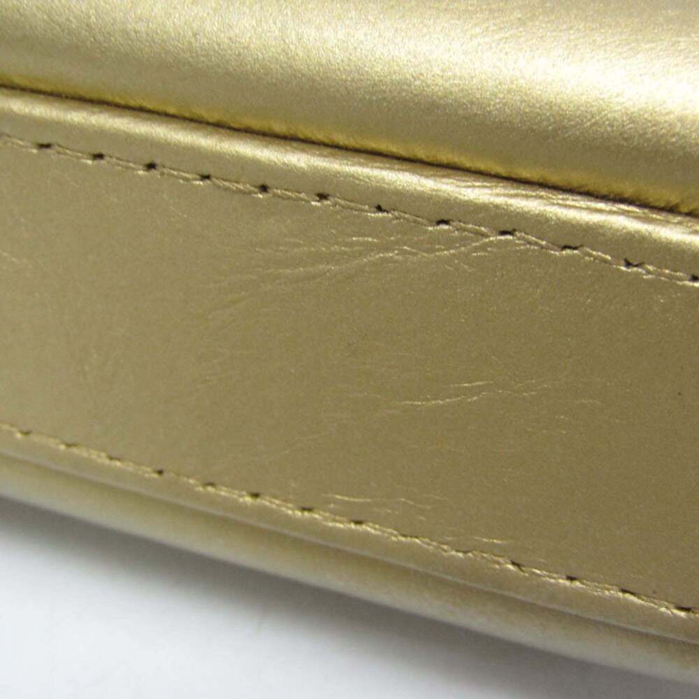 CHANEL Gold Leather Shoulder Bag - Picture 6 of 16